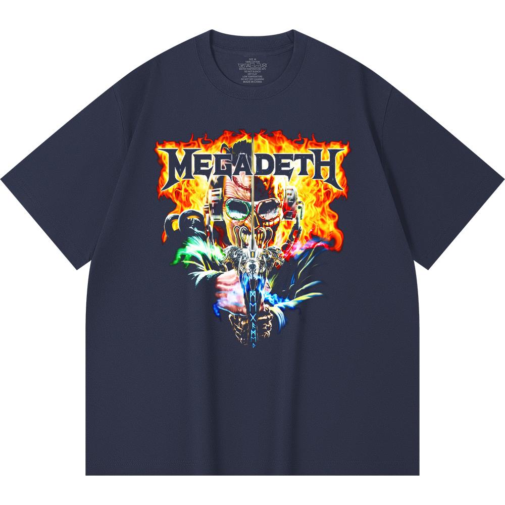 Tricou Heavy Metal 230 Gsm 100% Bumbac Imprimeu Trupă Rock Muzică Populară Tricou Unisex din Bumbac Gros