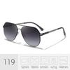 Men's Fashion Aviator Sunglasses - Large Metal Frame, Anti-UV, Double Bridge