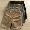 Men's Korean Style Trendy Summer Retro Loose Solid Color Casual Shorts