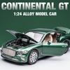 1/24 Scale Bentley Continental GT Diecast Car Model Toy, Pull Back Toy Vehicle with Sound and Light for Kids Toddler Boys Girls Gift Collection