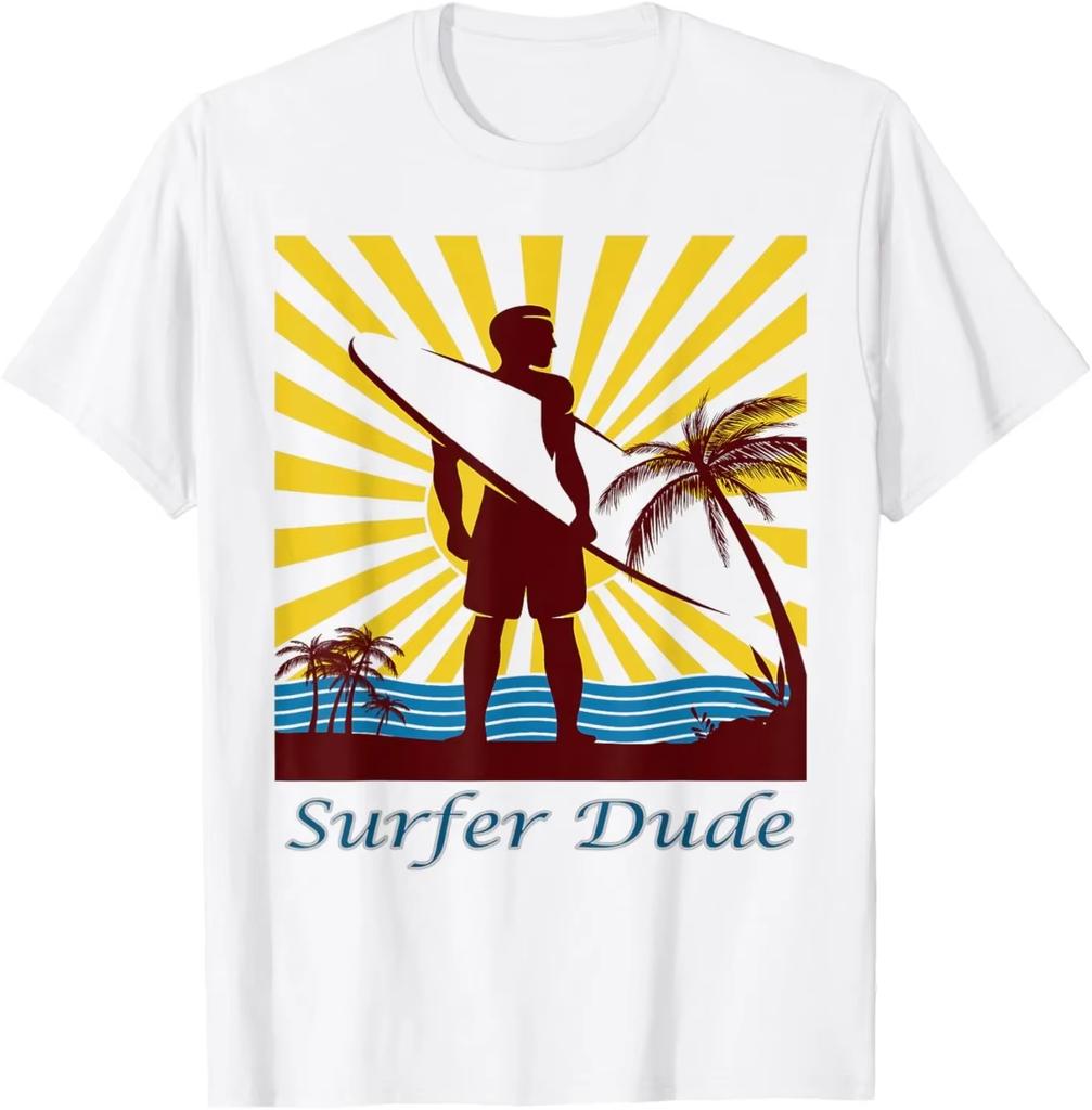 Surfing Apparel  Surfer Surf TShirt Men Clothing Tops Streetwear Graphic T Shirts Camisetas Vintage T Shirt Ropa Hombre