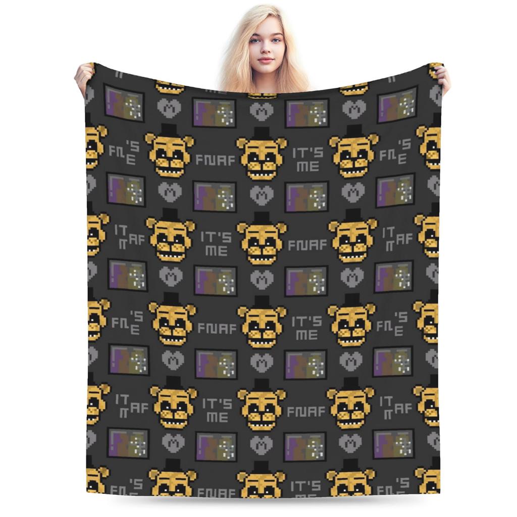 Fnaf Freddys Horror Game Bonnie Blanket Warm Cozy Fluffy Throw Blankets for Sofa 50x60 Inch Multiple Sizes Quilt