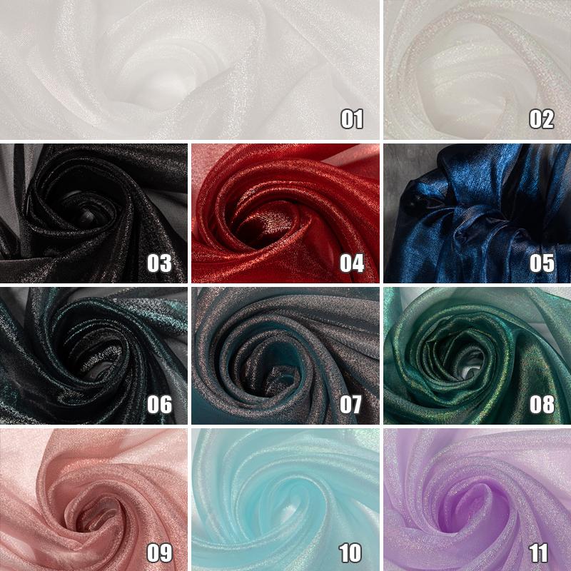 1M Laser Farbverlauf Organza Stoff Weicher Netz Organza Designerstoff Für DIY Kleid Bühne Bekleidung Hintergrund Shooting Cosplay