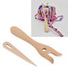 2Pcs Knitting Fork and Eye Needle Kit Multifunctional Wood Weaving Crochet for Jewelry Toys Dresses Weaving Tool