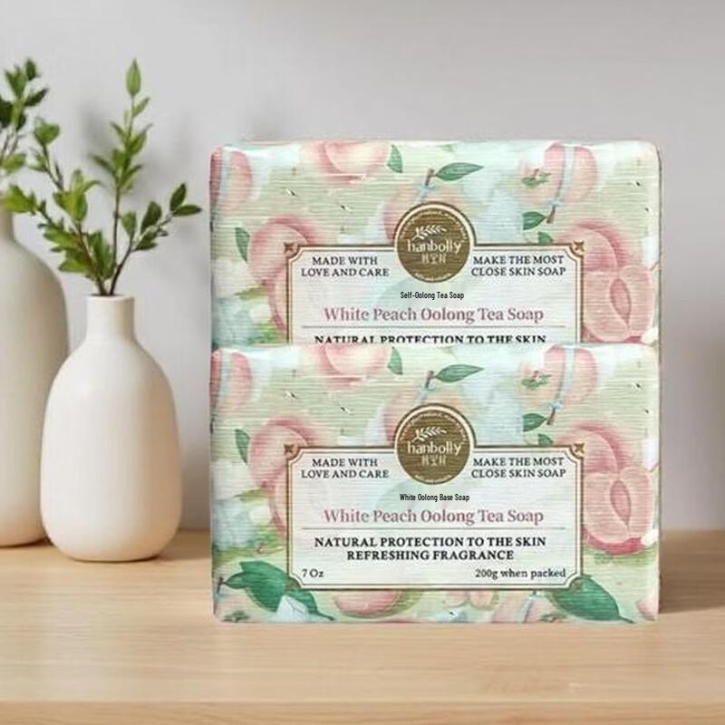 Hanboli White Peach Oolong Tea Soap Bar Set