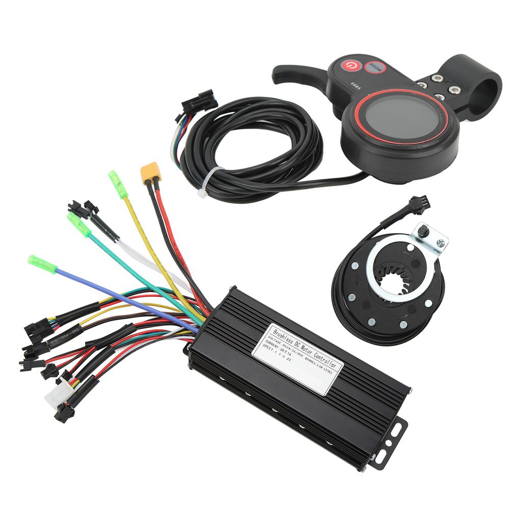 24V 36V 48V 30A Sinewave Brushless Motors Controller Colorful V889 Panel Power Assist Sensor Electric Bike Conversion