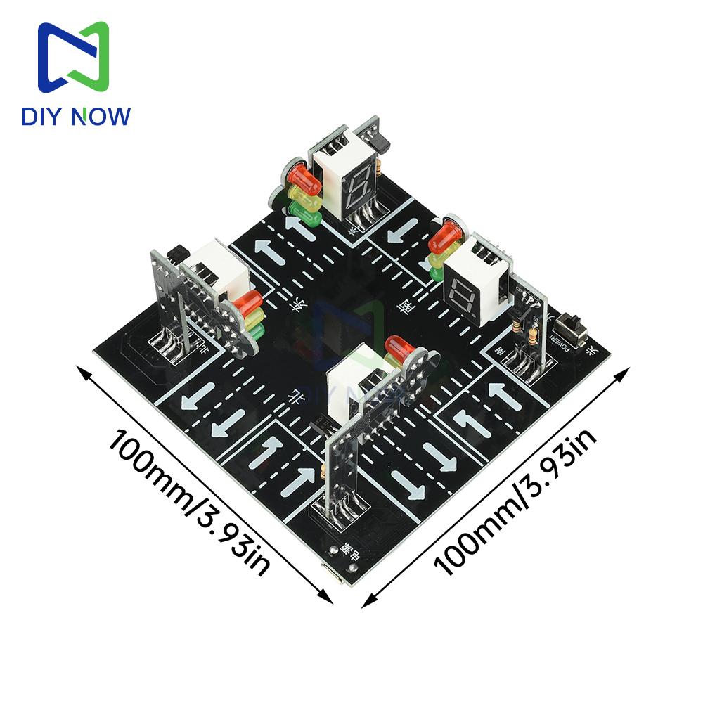 Intelligent Traffic Light Electronic DIY Kit Science Toy Delay Signal Light Soldering Practice Fun DIY Kit LED Digital Display