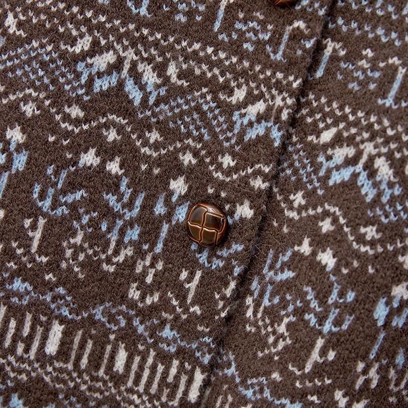 Women's Fair Isle Round Neck Knitted Cardigan