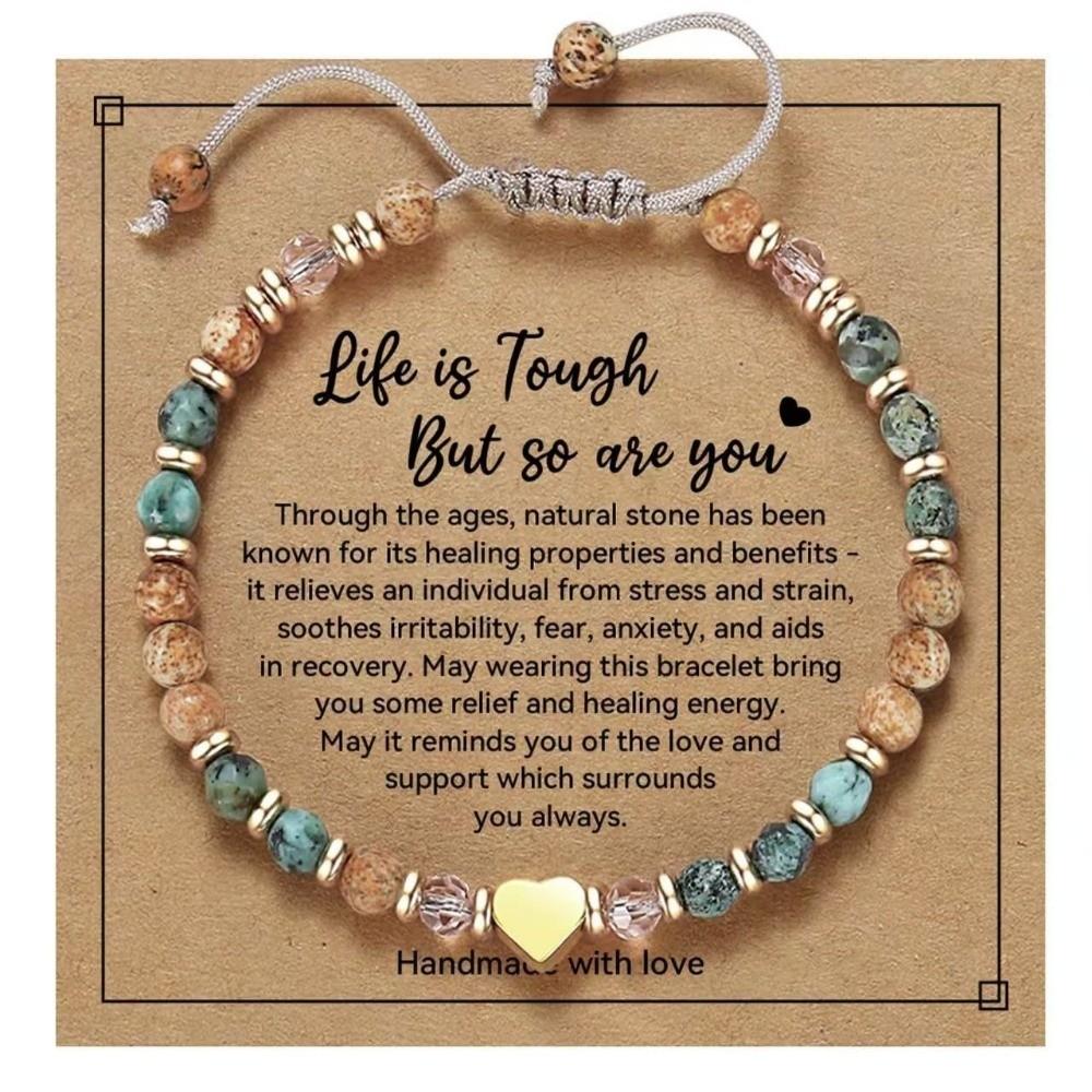 Wristbands Adjustable Wrist Chain Best Wish Heart Bracelet Trendy Bead Bracelet Everyday Wear