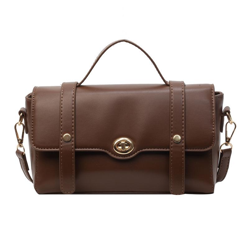 Retro niche bag women's 2025 new fashion and simple commuter bag high-end lock single shoulder messenger bag