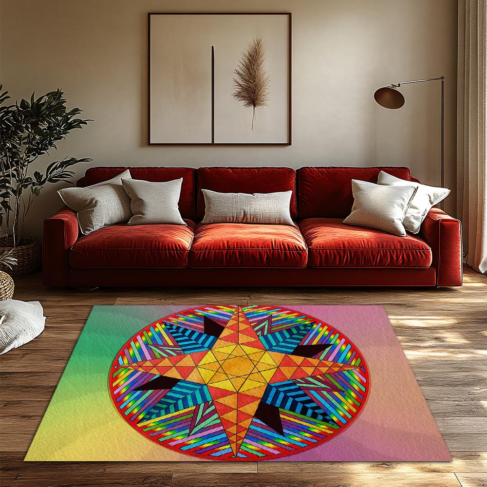 Unique Area Rug Modern Abstract Carpet Living Room Floor Mat Home Decor Geometric Design Non Slip Indoor Outdoor Rugs