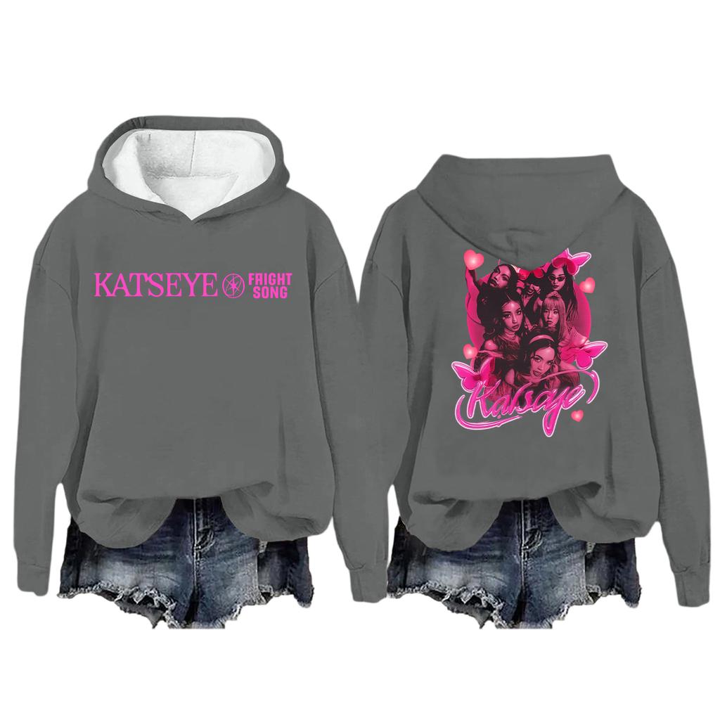 Mote Casual Langermet Løs Trykket Pullover Sport Langermet Hettegenser for Kvinner