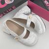 WD2025 Retro French-Style Thick-Heeled Mary Jane Leather Shoes for Women