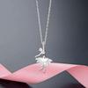 Fashion Ballet Dancer Necklace, Female Niche Design, Micro Inlaid Temperament Necklace, Collarbone Chain