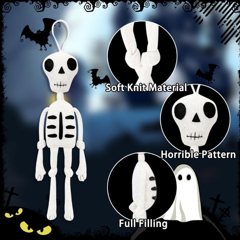 Ghostly Fabric Skull Props For Halloween Party Decorations Haunted House Theme Scary Skeleton Accessory Gift