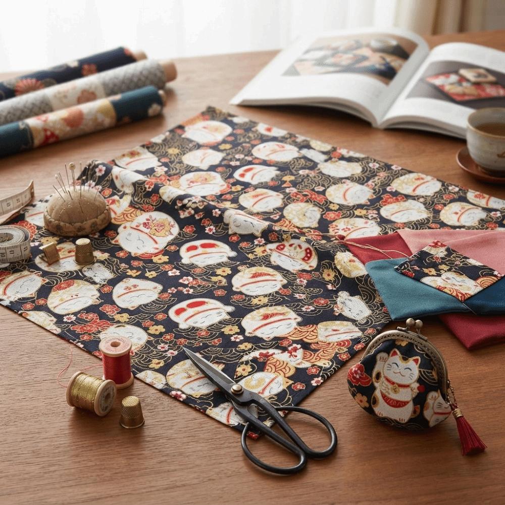 10pcs 25x20cm Size Cotton Fabric Squares Gold Stamping Design Cute Pattern Patchwork Fabric Bundles Quilting Cloth Squares