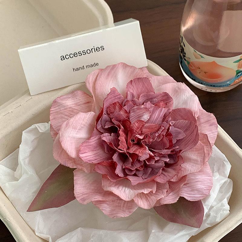 New Bohemia Big Peony Flower Hair Clip Vintage Side Barrettes Hairpins Hairgrip For Women Hair Accessories Fashion Headwear