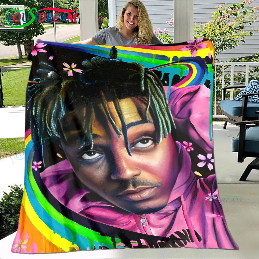 Mode Hip-Hop-Sänger J-Juice WRLD Flanell Decke für Erwachsene und Kinder Sofa Bett Dekoration Decke Tragbare Decke Geschenk