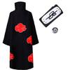 Bilibili Anime Akatsuki Deidara Cosplay Kostuum Uchiha Itachi Rode Wolk Mantel Gewaad Mantel Hoofdband Accessoires Halloween Kleding