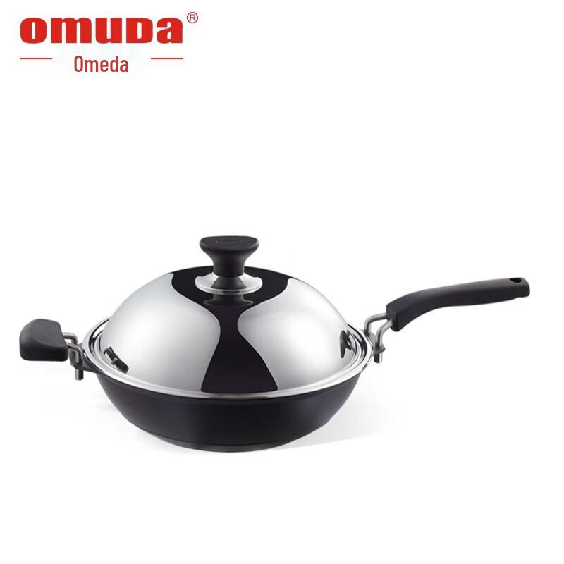 Oumeda 36cm Cast Iron Non-Stick Wok