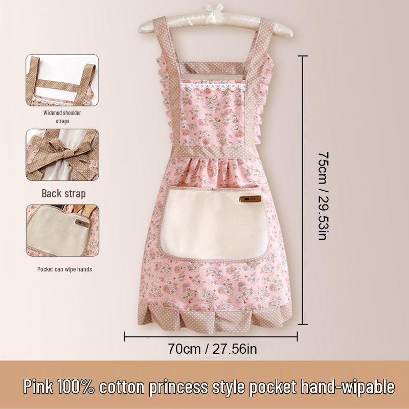 Stylish Stain-Proof Cotton Canvas Kitchen Apron - Breathable & Wear-Resistant Cooking Coveralls