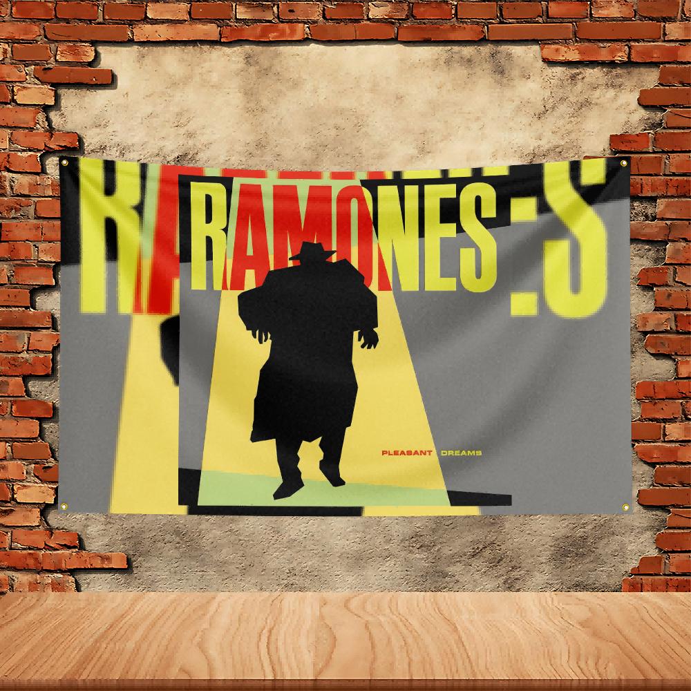 Ramones Band Party Flag Polyester Printed Flag Banner Tapestry for Garden Garage Decoration Concert Flag