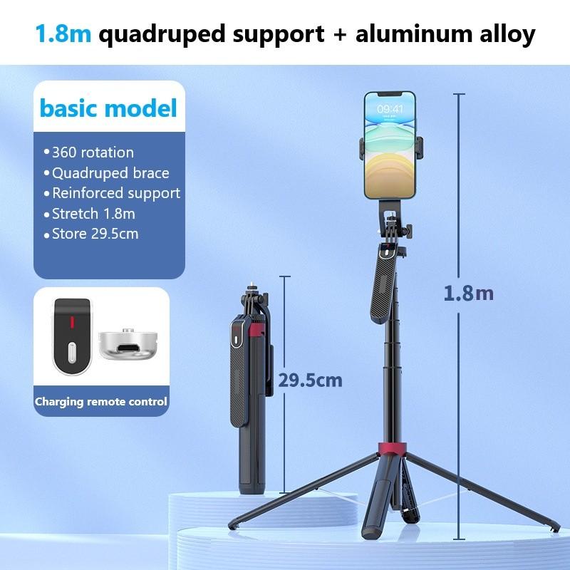 P185 Wireless Selfie Stick Tripod Stand Gimbal Stabilizer Foldable Monopod Smartphones Balance Steady Shooting Device