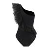 2025 Bestseller: Women's One-Shoulder Ruffle One-Piece Swimsuit with Skirt Set