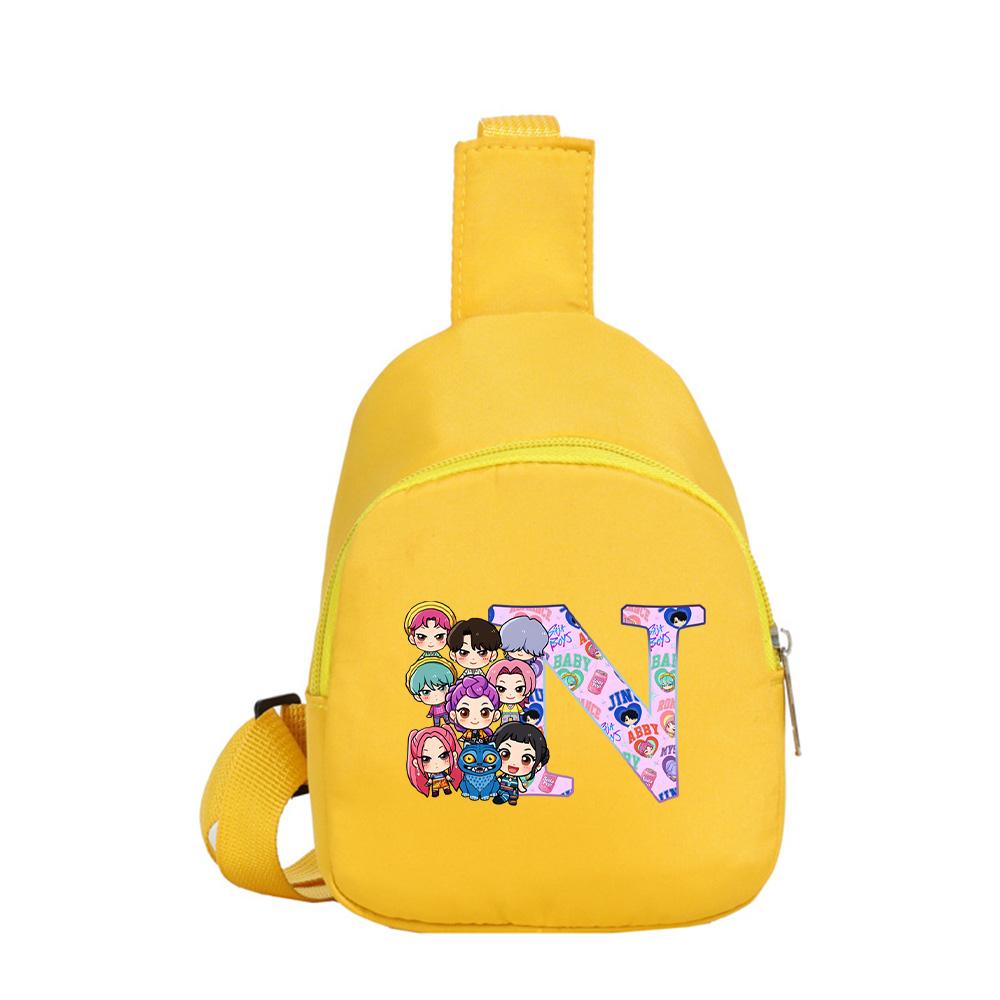 26 Буква английского алфавита K-Pop Охотники на демонов Принтованная Сумка через плечо Сумка кроссбоди Каваи Портативная Компактная Сумка для хранения Сумка-кроссбоди Подарок на день рождения ребенку