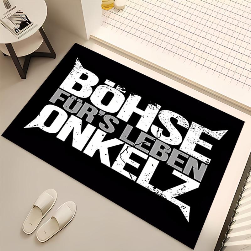 1pc Böhse Onkelz Band Print Area Rug - Soft, Washable Non-Slip Indoor Mat, Living Room, Home Office Decorative Rug,Office Decorative