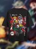 Letní pánské tričko s anime potiskem Demon Slayer Kreslený nadrozměrný top Pánské Dámské Unisex Krátký rukáv Vysoce kvalitní Těžká bavlna