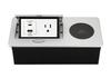 USB Fast Wireless Charging Flush-Mount Desktop Power Socket.