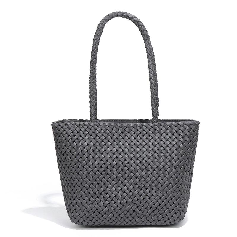Neuer Gemüsekorb, Damenhandtasche aus echtem Leder, Schulter-Tragetasche, handgeflochtene Tasche, tragbare personalisierte trendige Achseltasche.
