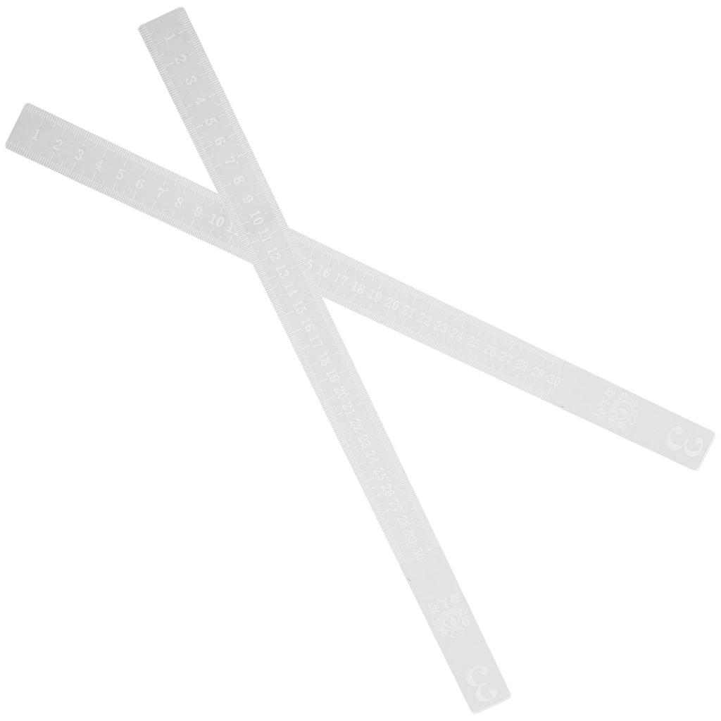 2Pcs Acrylic Baking Ruler Dough Thickness Guide Biscuit Leveling Tool Rolling Pin Companion for Consistent Pastry Crust