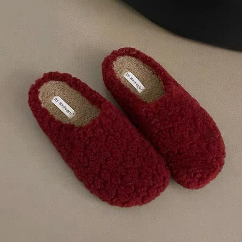 Fashion Fur Women Cotton Slipprs Flats Fashion Slingback Mules Shoes Warm Winter Woman Boots 2025 New Cozy Casual Zapatos De Mujer Botas