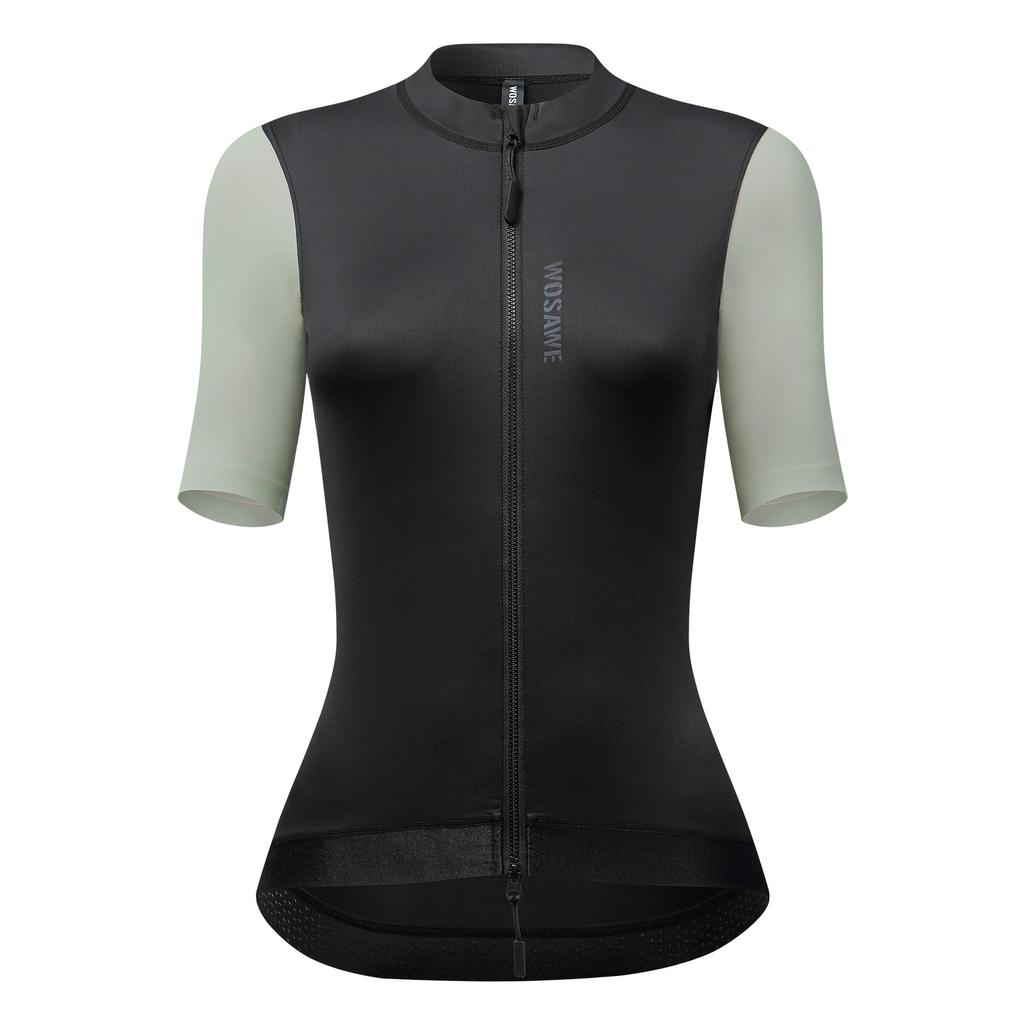 Wosawe Women's Mountain Bike Sports Fitness Simple Slim Quick Dry Breathable Cycling Short Sleeve Top