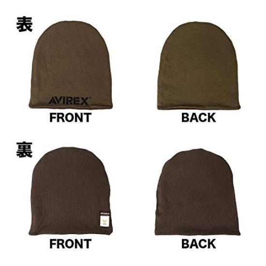 Avirex Knit Cap for Avirex AX Reversible Sweat Military Black Men, Hat, Cap, Style, Reversible,