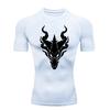 Dragon Pattern Men Sports T-shirt Training Fitness Workout T-Shirt Athletic Tees Gym T-shirts Short Sleeve Men's Fitness T-Shirt