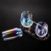 Transparent Rainbow Glass Cup Lead-free Crystal Cup Juice Milk Coffee Tea Cup Creative Wine Glass Drink Cup Heat-Resistant Mug