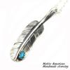 [STERLING SILVER 925] Feather Silver Necklace Pendant Chain AMTHANE-006