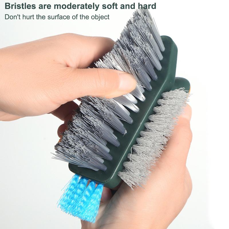 4 In 1 V-Shape Scrubber Brush Kitchen Bathroom Tile Floor Gap Cleaning Brush Window Groove Wall Corner Toilet Brushes Tools