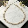Light Luxury Freshwater Pearl & Millet Bead Necklace with Sterling Silver Chain