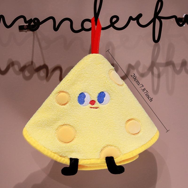 

Hang-style Hand Towel Cute Cartoon Towel Dirt-resistant and Easy To Clean Kitchen Water-absorbing Handkerchief Coral Towel