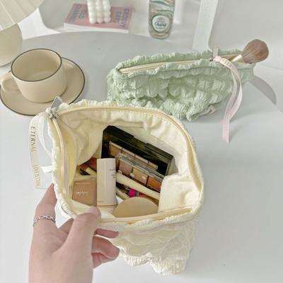 Sac de Rangement Cosmétique Portable Mode Sacs Multifonctions à Fermeture Éclair Bulle Léger Grande Capacité Sac de Maquillage Voyage