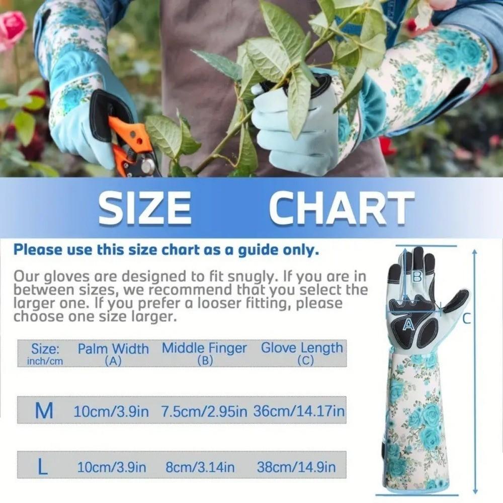 1 Pair Anti-Puncture Thorn Proof Gloves Long Elbow Design Rose Pruning Gloves Pruning Roses