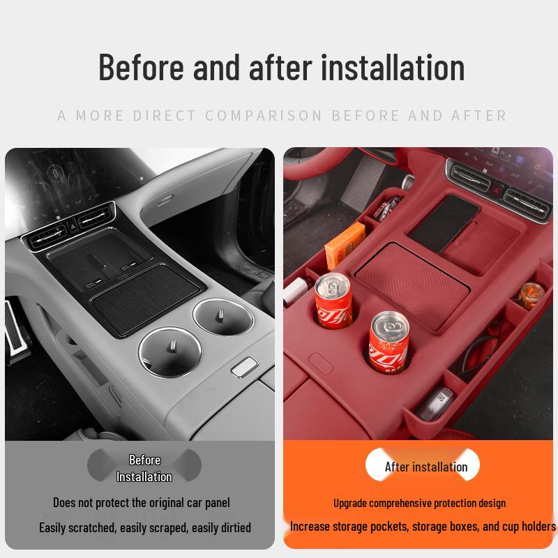 AITO M7 Wireless Charging Silicone Pad & Center Console Protective Accessory Compatible with 26 Models