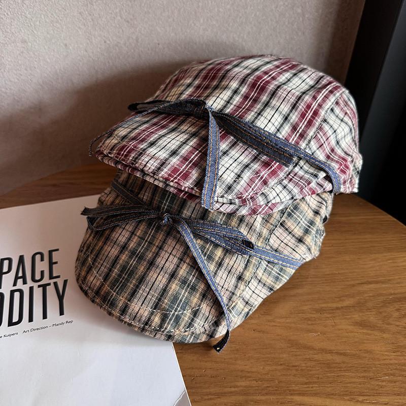 Cap Unique Checkered Women Fashion Beret With Breathable Fabric For Use Daily