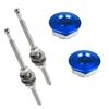 ROOOCYY Hood Pins Universal Push Type Hood Pin Trunk Aero JDM USDM Custom Set of 2 Blue