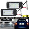 1/2pcs Car LED Number Plate Light Mini Cooper R56 R57 R58 R59 Canbus Error Free License Plate Lamp Plug and Play 6000K White