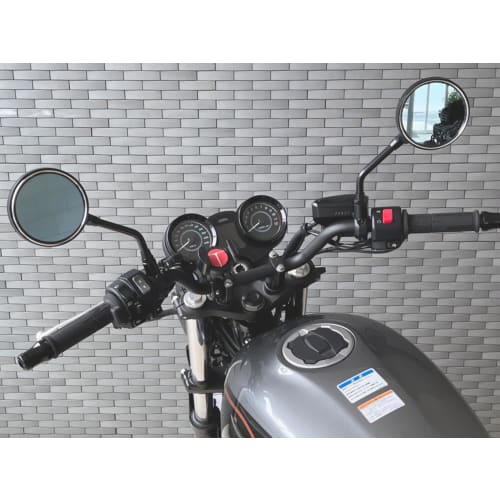 Kijima Motorcycle Mirror Z2 Type, Black/Blue Glass, For Left and Right Use, Positive Thread 10mm, Mirror Size 94, Compatible with Newly Certified Vehi